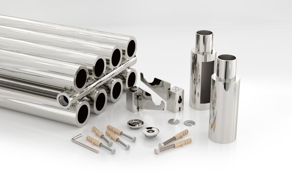 Отопительный радиатор Сунержа ДР ЭТАЛОН-00 н/ж 1800х383 / 6 сек (Хром) 00-0334-1806