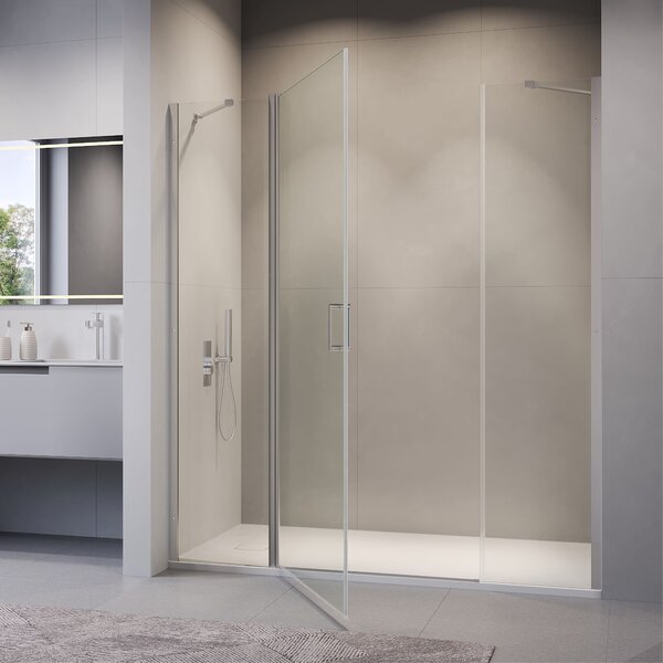 Душевая дверь RGW LE-009 150x195 см, стекло Прозрачное, регулировка 1460-1490 мм