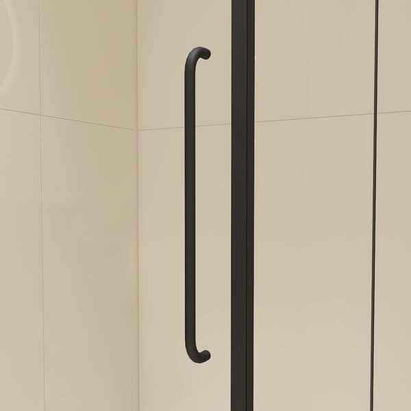 Душевой уголок RGW CL-046B 350904698-24 стекло Матовое-Сатинат, профиль Черный, 90х80 см