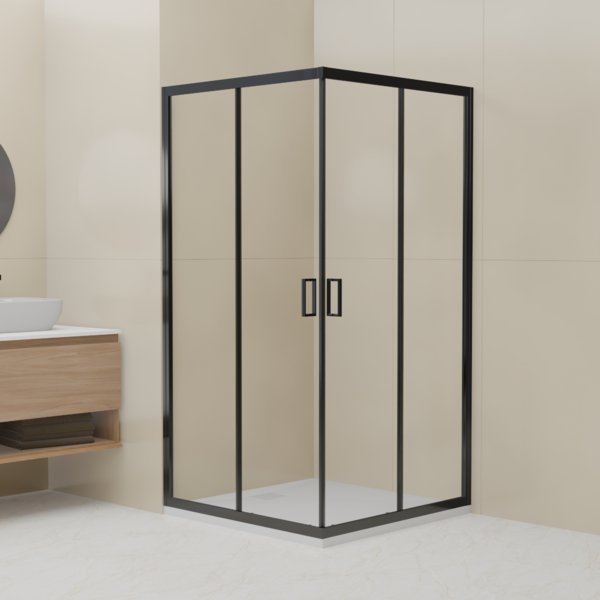 Душевой уголок RGW Classic CL-34-B 100х100 чёрный профиль