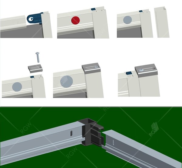 Душевой уголок RGW Classic CL-34-B 90х90 чёрный профиль