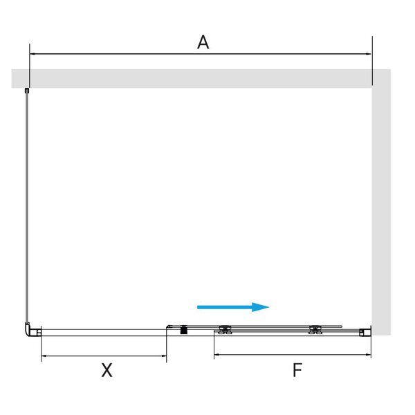 Душевой уголок RGW PA-177B (RGW PA-017B + Z-050-2B) 350817787-14 стекло прозрачное 180х70