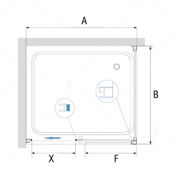 Душевой уголок RGW PA-76B (PA-016B + Z-050-2B) 35087642-14 стекло Прозрачное 140х120