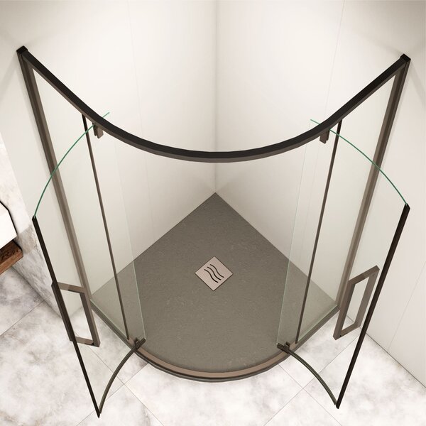 Стеклянный душевой уголок RGW Stilvol SV-53-B 90х90 профиль чёрный