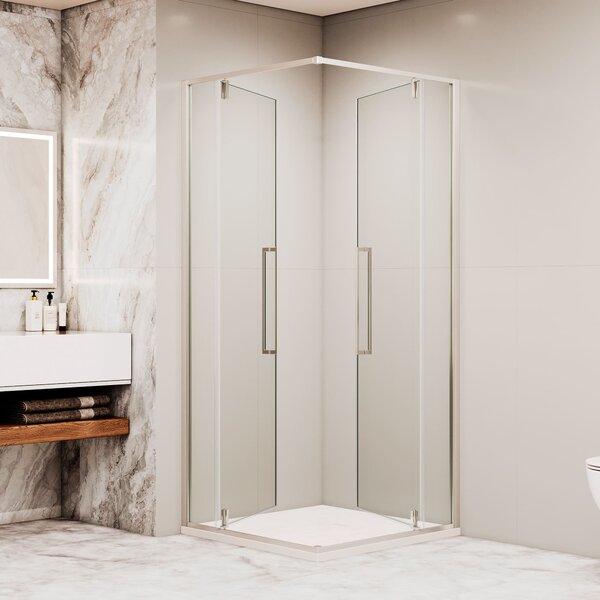Стеклянный душевой уголок RGW Stilvol SV-33 100х100 профиль хром