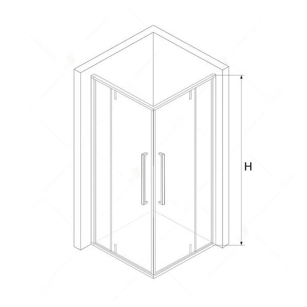 Стеклянный душевой уголок RGW Stilvol SV-33-B 80х80 профиль чёрный