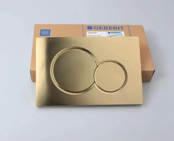 Кнопка смыва Geberit Sigma 01 золото матовое 115.770.MG.5  (в наличии в магазине)