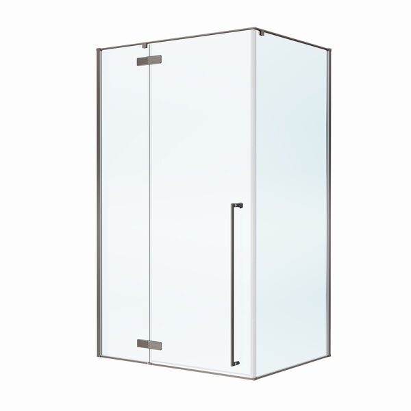 Душевой уголок Cezares LINER-AH-1-120/90-C-GM-L профиль Оружейная сталь, 120x90 см