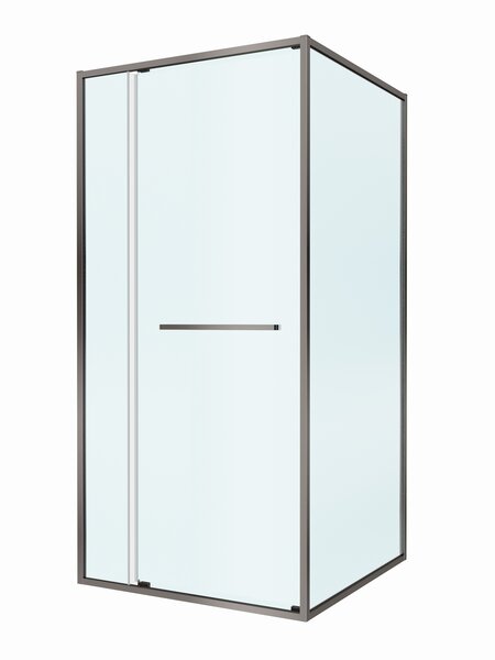Душевой уголок CEZARES LUX-AH-FS-11-100/80-C-GM профиль Оружейная сталь, 100x80 см