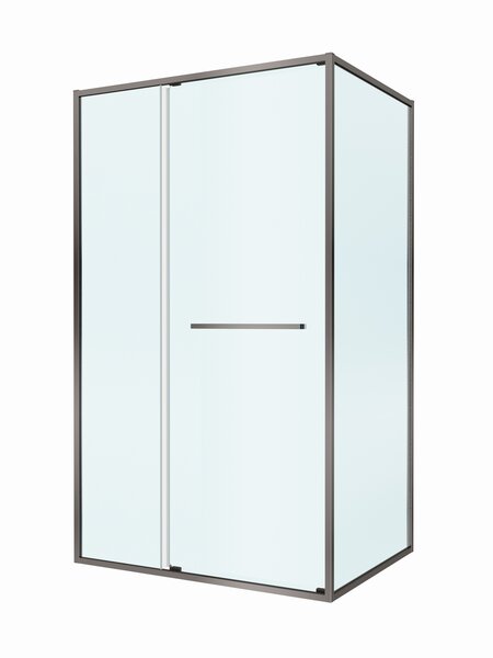 Душевой уголок CEZARES LUX-AH-FS-11-120/80-C-GM профиль Оружейная сталь, 120x80 см