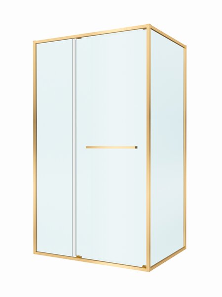 Душевой уголок CEZARES LUX-AH-FS-11-120/90-C-BORO профиль Брашированное золото, 120x90 см