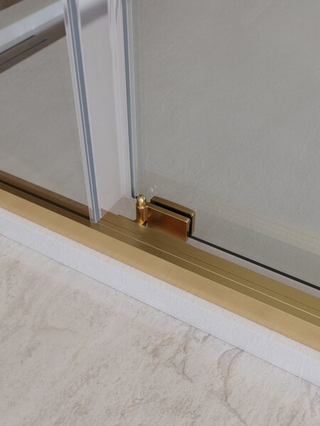 Душевой уголок CEZARES LUX-AH-FS-11-120/90-C-BORO профиль Брашированное золото, 120x90 см