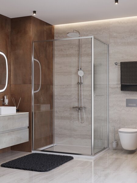 Душевой уголок CEZARES LUX-AH-FS-11-120/90-C-CR профиль Хром, 120x90 см