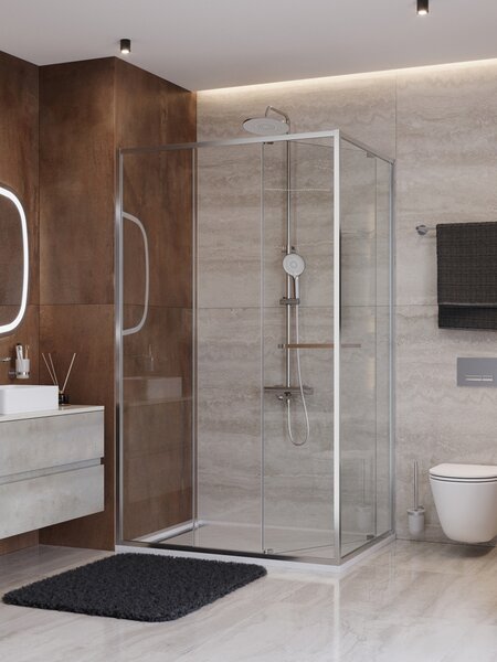 Душевой уголок CEZARES LUX-AH-FS-11-120/90-C-CR профиль Хром, 120x90 см