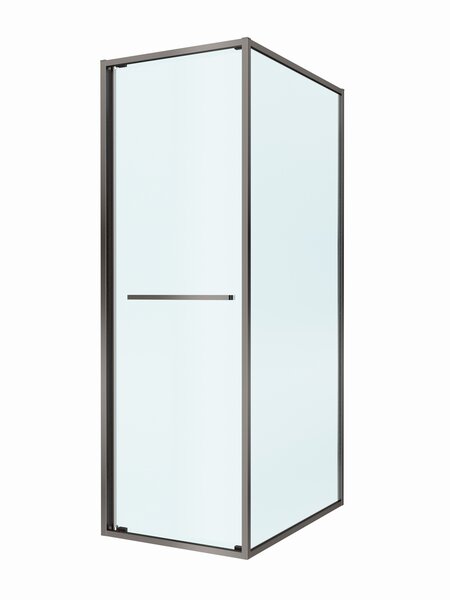 Душевой уголок CEZARES LUX-AH-FS-1-70/100-C-GM профиль Оружейная сталь, 70x100 см