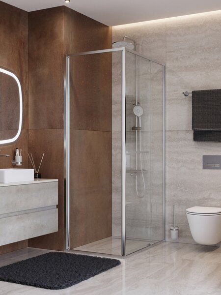 Душевой уголок CEZARES LUX-AH-FS-1-70/90-C-CR профиль Хром, 70x90 см