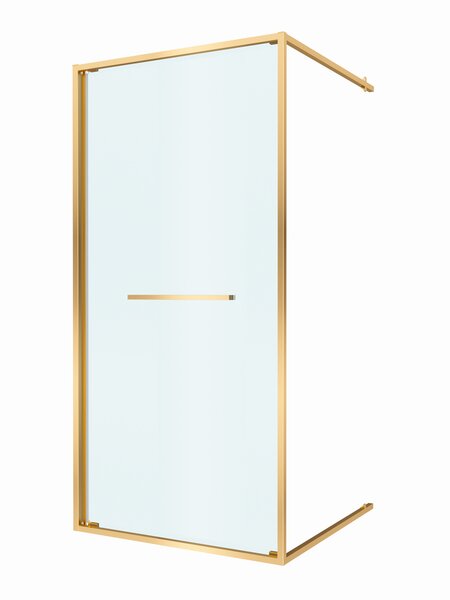 Душевая дверь Cezares LUX-B-FS-1-90-C-BORO, профиль брашированное золото, регулировка 89,5-91 см