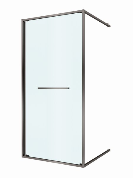 Душевая дверь Cezares LUX-B-FS-1-100-C-GM, профиль оружейная сталь, регулировка 99,5-101 см
