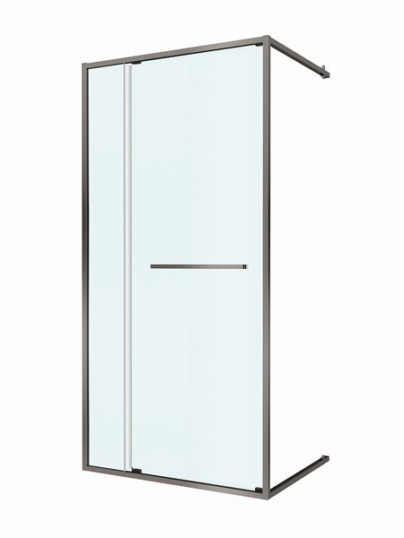 Душевая дверь Cezares LUX-B-FS-11-100-C-GM, профиль оружейная сталь, регулировка 99,5-101 см