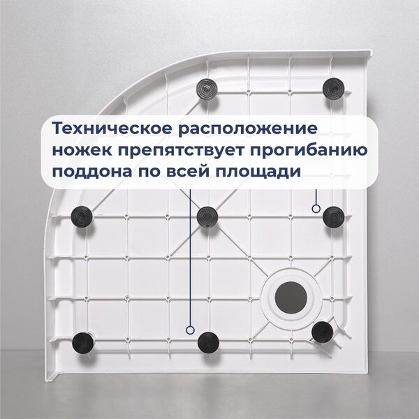 Душевой поддон с сифоном RGW SMC/R-C 80х80 см
