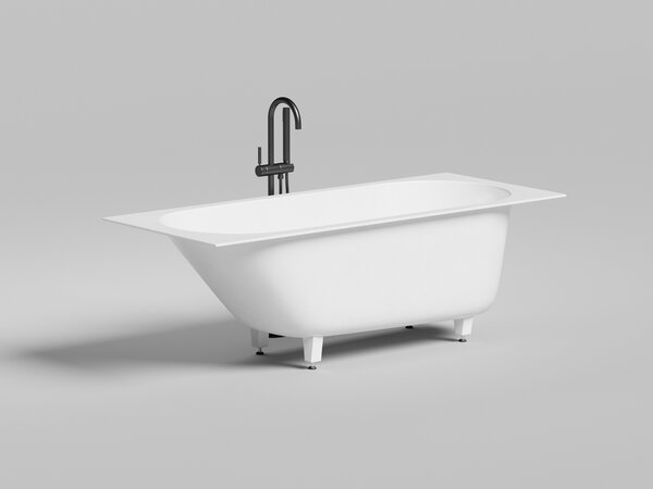 Salini Ornella KIT Встраиваемая ванна 160х70х54см., с донным клапаном, сифон, интегр слив-перелив, мат-л: S-Stone, цвет: белый матовый