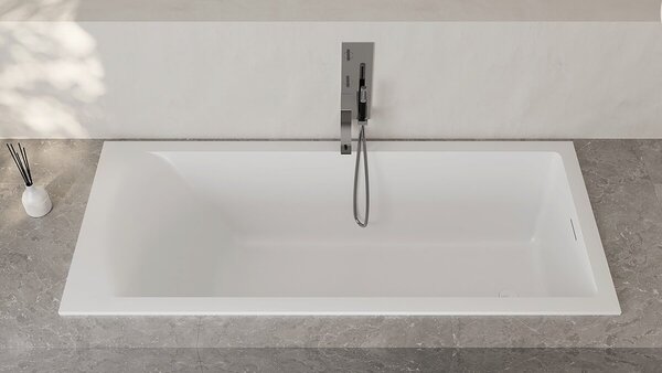 Salini Cascata KIT Встраиваемая ванна 170х70х60см., донный клапан  Click-Clack  белый, сифон, ножки, мат-л: S-Sense, цвет: белый глянцевый