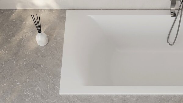 Salini Cascata KIT Встраиваемая ванна 170х70х60см., донный клапан  Click-Clack  белый, сифон, ножки, мат-л: S-Sense, цвет: белый матовый