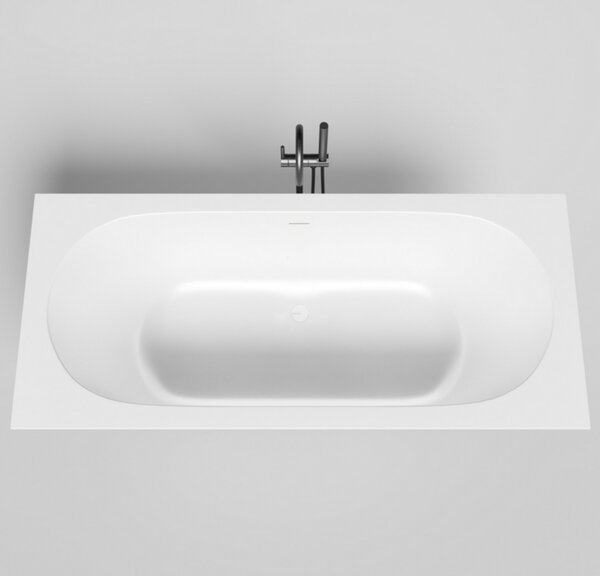Salini Ornella Axis 180 Kit Встраиваемая ванна 180х80х60см, прямоугольная, материал: S-Stone, донный клапан   Down , слив-перелив, цвет: белый матовый