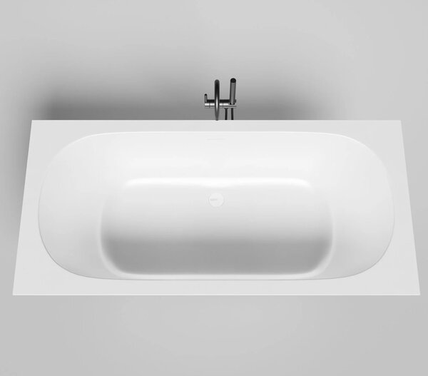 Salini Ornella Axis 190 Kit Встраиваемая ванна 190х90х60см, прямоугольная, материал: S-Stone, донный клапан   Down , слив-перелив, цвет: белый матовый