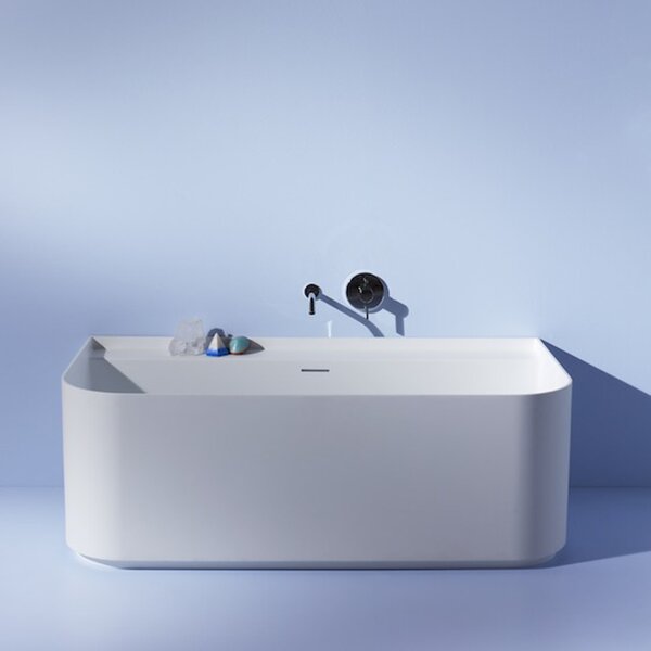 Laufen Sonar Ванна 160x81.5х46см, пристенная, с слив-переливом, материал: искусственный камень-мрамор, цвет: белый