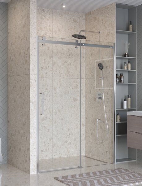Душевая дверь BelBagno MARINO-2-BF-1-150-C-CR, стекло прозрачное, регулировка 148-151 см