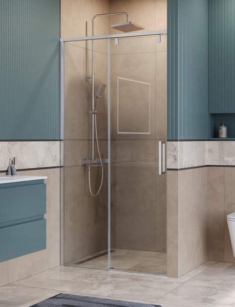 Душевая дверь BelBagno SOFT_CLOSE-1-BF-1-110-C-Cr, стекло прозрачное, регулировка 108,5-110,5 см