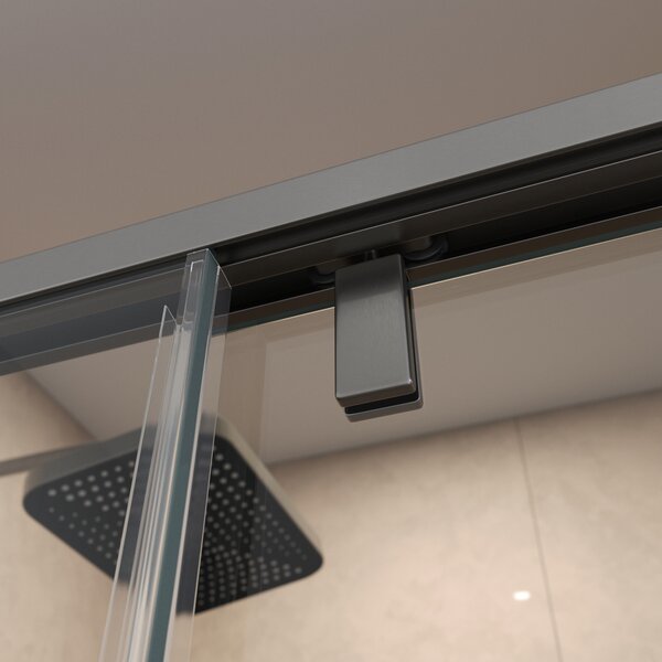 Душевая дверь BelBagno SOFT_CLOSE-1-BF-1-120-C-GM, стекло прозрачное, регулировка 118,5-120,5 см