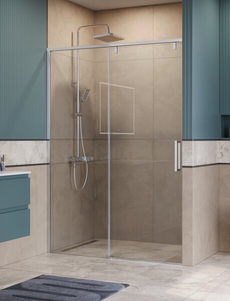 Душевая дверь BelBagno SOFT_CLOSE-1-BF-1-140-C-Cr, стекло прозрачное, регулировка 138,5-140,5 см
