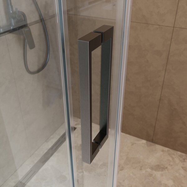 Душевая дверь BelBagno SOFT_CLOSE-1-BF-1-140-C-GM, стекло прозрачное, регулировка 138,5-140,5 см