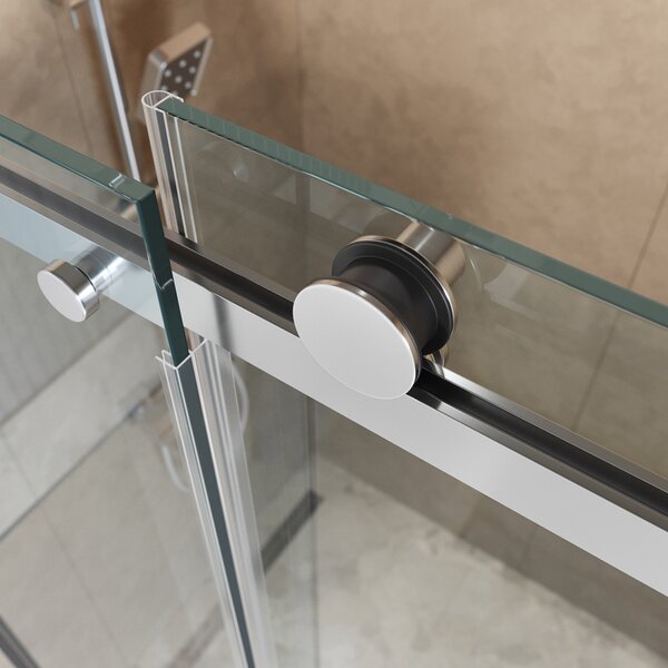 Душевая дверь BelBagno SOFT_CLOSE-2-BF-1-120-C-Cr, стекло прозрачное, регулировка 118,5-120,5 см