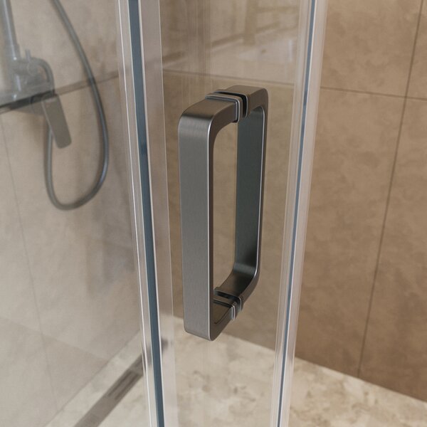Душевая дверь BelBagno SOFT_CLOSE-2-BF-1-130-C-GM, стекло прозрачное, регулировка 128,5-130,5 см