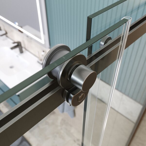Душевая дверь BelBagno SOFT_CLOSE-2-BF-1-140-C-GM, стекло прозрачное, регулировка 138,5-140,5 см