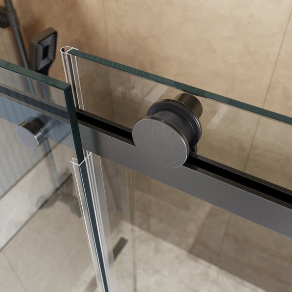 Душевая дверь BelBagno SOFT_CLOSE-2-BF-1-140-C-GM, стекло прозрачное, регулировка 138,5-140,5 см