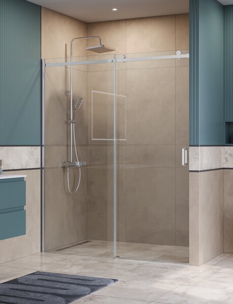 Душевая дверь BelBagno SOFT_CLOSE-2-BF-1-160-C-Cr, стекло прозрачное, регулировка 158,5-160,5 см