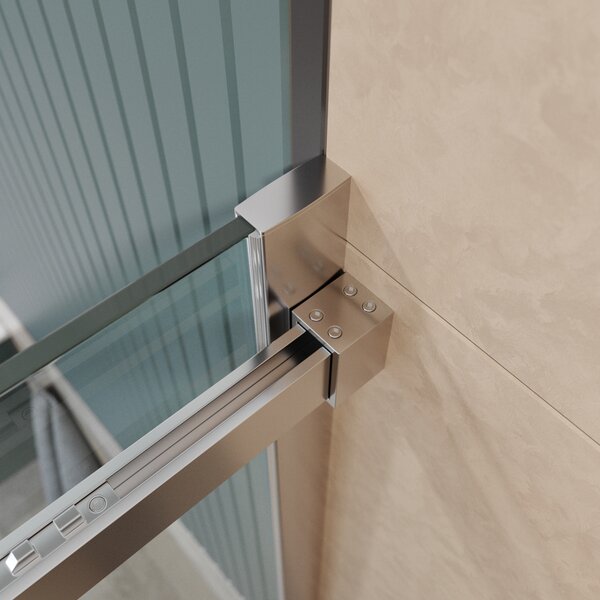 Душевая дверь BelBagno SOFT_CLOSE-2-BF-1-160-C-Cr, стекло прозрачное, регулировка 158,5-160,5 см
