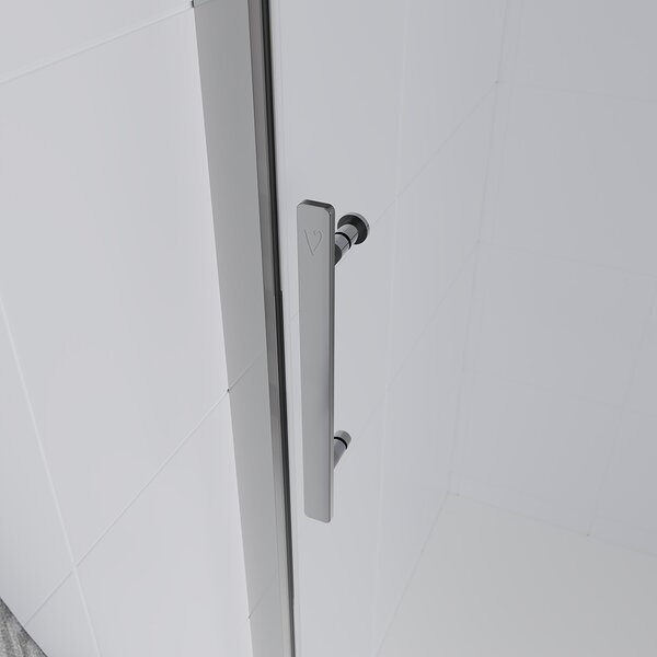 Душевая дверь Veconi Evo 100 CH, 1100x1950, хром, стекло прозрачное, регулировка 17-111 см