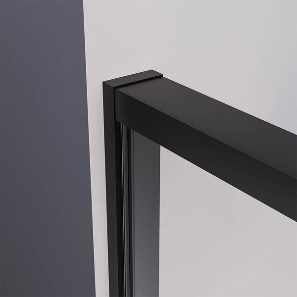 Душевой угол Veconi Premium Prato 300 SP B-L, 1500х1000x2000, черный матовый, стекло прозрачное