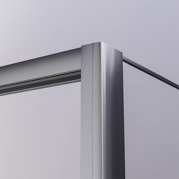 Душевой угол Veconi Premium Ptato 300 SP GR-L, 1500х800x2000, брашированный графит, стекло прозрачное
