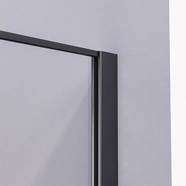 Душевой угол Veconi Premium Ptato 300 SP GR-R, 1700х1000x2000, брашированный графит, стекло прозрачное