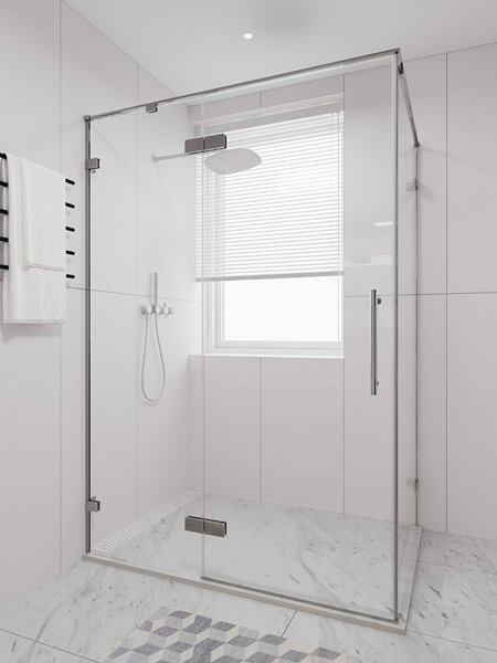 Душевой угол Veconi Premium Alassio SP CH, 1200х900x2000, хром, стекло прозрачное осветленное