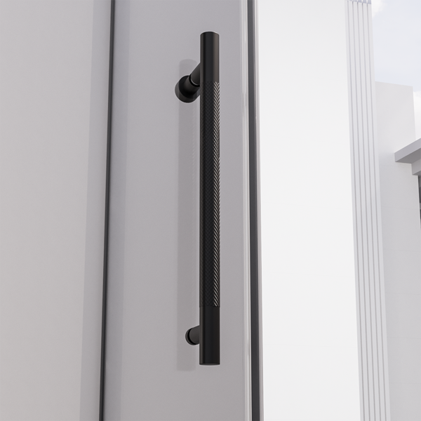 Душевой угол Veconi Premium Alassio SP B, 1400х900x2000, черный матовый, стекло прозрачное осветленное