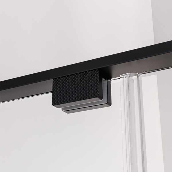 Душевой угол Veconi Premium Alassio SP BB, 1500х800x2000, черный матовый, стекло черное