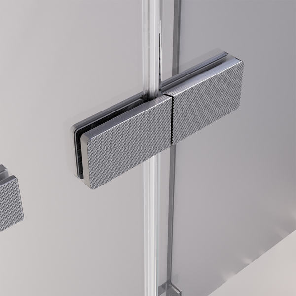Душевой угол Veconi Premium Alassio SP GR, 1400х1000x2000, брашированный графит, стекло прозрачное осветленное