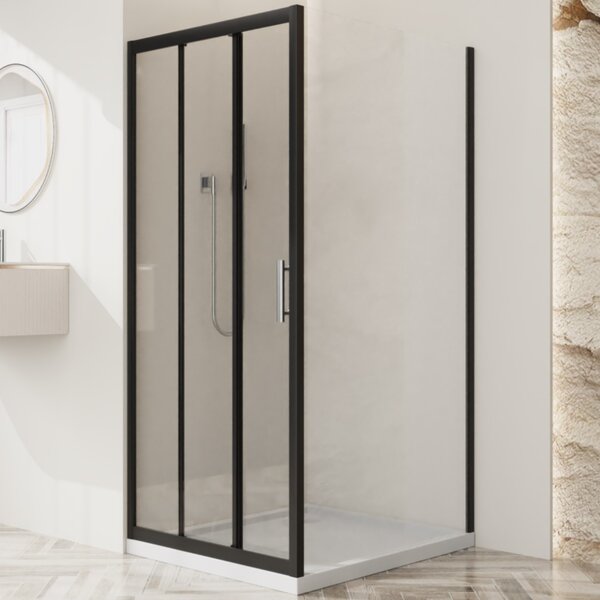 Душевой уголок BelBagno UNO-195-AHF-31-100/80-C-NERO, 100х80 см